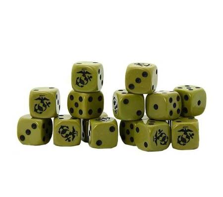 Bolt Action US Marine Corps D6 Dice pack kości