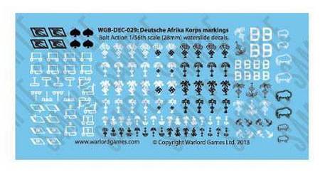 Bolt Action WGB-DEC-029 Deutsche Afrika Korps markings decals kalkomania