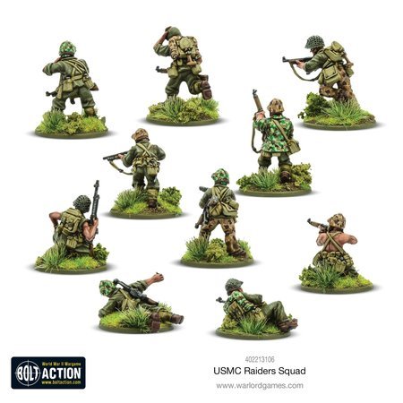 Bolt Action WWII US Marine Corps Raider Squad