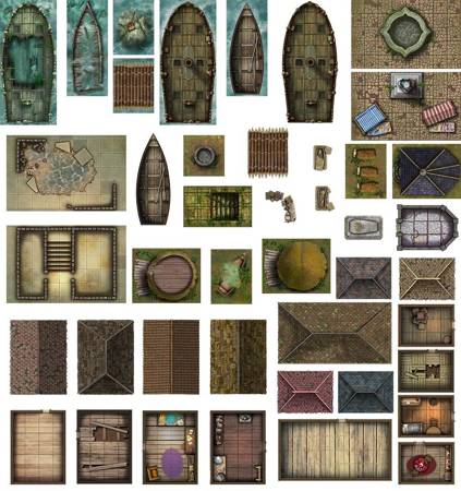 Box of Adventure RPG Maps & Tokens 2 Coasts of Dread - mapy i znaczniki