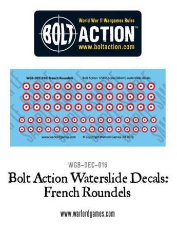 Kalkomania Bolt Action WGB-DEC-016 French Roundels decal sheet