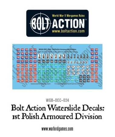 Kalkomania Bolt Action WGB-DEC-024 1st Polish Armoured Division decal sheet / 1 Dywizja Pancerna