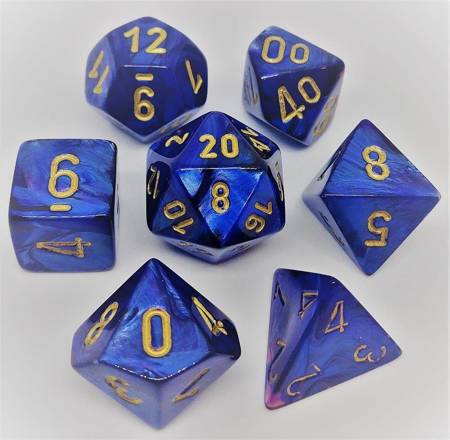 Kości zestaw RPG Borealis Royal Blue