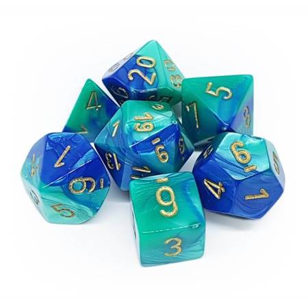 Kości zestaw RPG Gemini Blue Teal Chessex