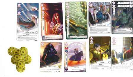 Legend of The Five Rings LCG Zestaw kart promocyjnych #2 + znaczniki Koku