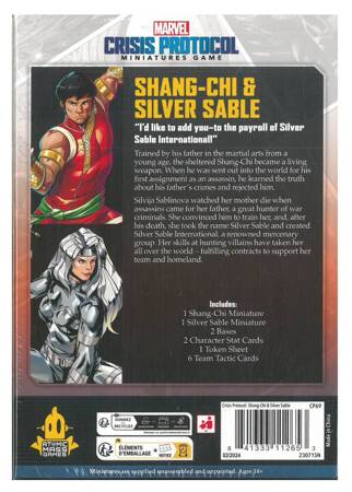 Marvel Crisis Protocol CP69 Shang-Chi & Silver Sable Character Pack