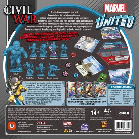 Marvel United dodatek Civil War (edycja polska) (Portal Games)