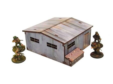 Micro Art H00130 WW2 Normandy Large Tin Shed (28 mm) - szopa blaszana