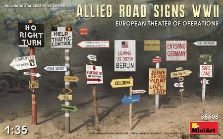 Mini Art Allied road signs european theater 