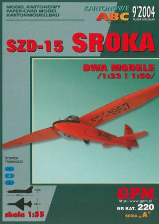 Model kartonowy GPM 220 SZD-15 Sroka (dwa modele)