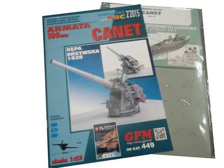 Model kartonowy GPM 449Z Canet Armata 100mm - zestaw