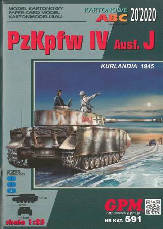 Model kartonowy GPM 591 Pz.Kpfw IV Ausf J Kurlandia '45 - model kartonowy