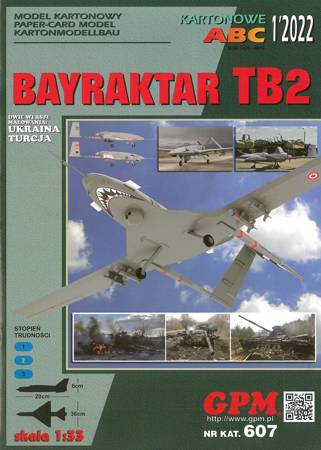 Model kartonowy GPM 607 Bayraktar TB2 - model kartonowy