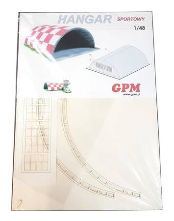 Model kartonowy GPM Hangar sportowy 1/48 zestaw wycinany laserowo