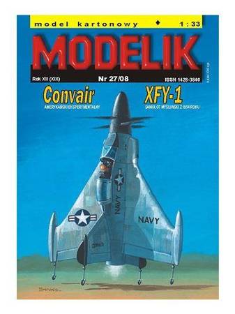 Model kartonowy Modelik - Convair XFY-1