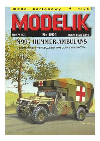 Model kartonowy Modelik - M997 Hummer-Ambulans