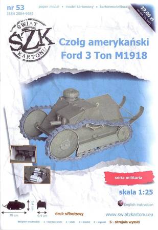 Model kartonowy Świat z Kartonu Nr. 53 Ford 3 Ton M1918