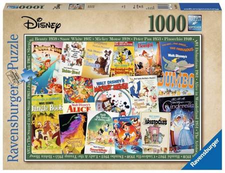 Puzzle 1000 el. Filmowe Plakaty Disneya (Ravensburger)