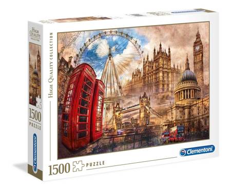 Puzzle 1500 Vintage London (Clementoni)