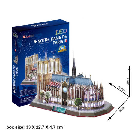 Puzzle 3D 149 el. LED Katedra Notre Dame