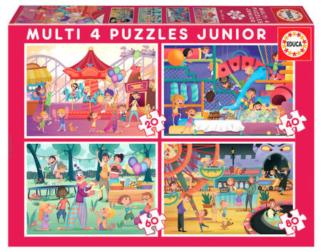 Puzzle Junior 20+40+60+80 el. Zabawa (Educa)