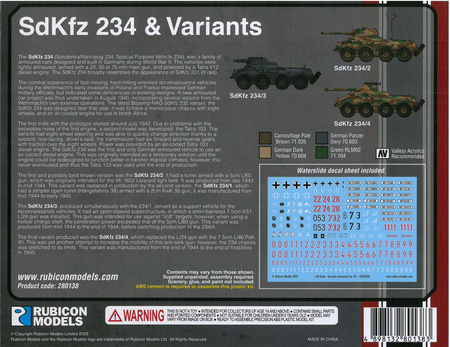 Rubicon Models 280138 SdKfz 234 & Variants