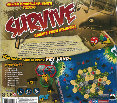 Survive Escape From Atlantis wydanie 30th Anniversary + zestaw mini dodatków - Survive: Dolphins and Squids & 5-6 Players...Oh My!