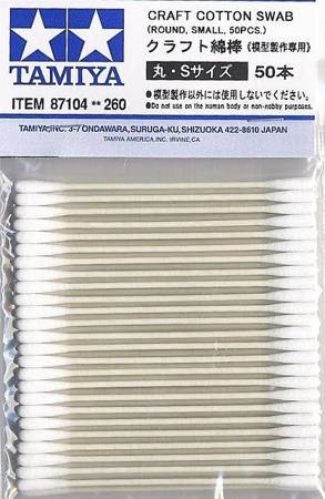 Tamiya 87104 Craft Cotton Swab - Round Small 50pcs