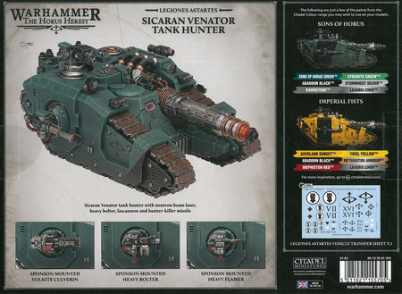 The Horus Heresy Sicarian Venator Tank Hunter