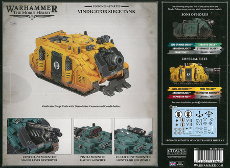 The Horus Heresy Sicarian Vindicator Siege Tank