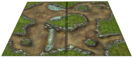 The Wilderness Books of Battle Mats RPG - 2 księgi map taktycznych