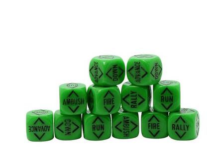 Warlord Order Dice - Forest Green - kości rozkazów