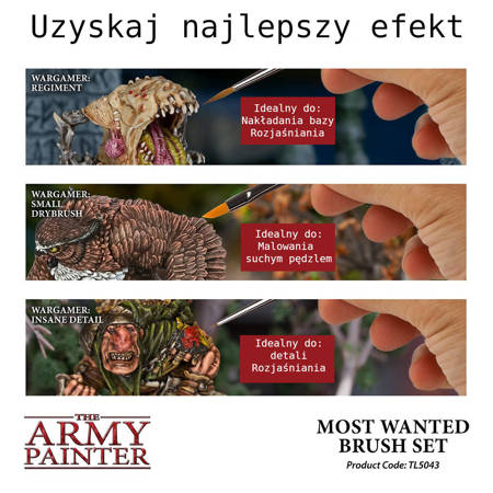 Zestaw pędzli Army Painter - Brush Set - Most Wanted 