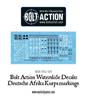 Bolt Action WGB-DEC-029 Deutsche Afrika Korps markings decals kalkomania