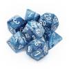 Kości zestaw RPG Chessex Lustrous Slate w/White