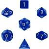 Kości zestaw RPG Chessex Opaque Blue/White