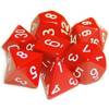 Kości zestaw RPG Chessex Opaque Red/White