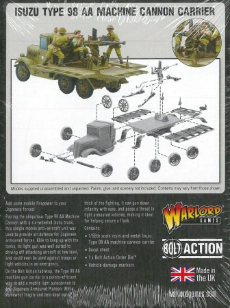 Bolt Action Japanese Isuzu Type 98 AA Machine Cannon Carrier