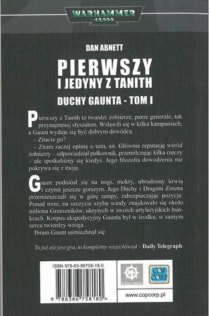 Warhammer 40.000 Duchy Gaunta tom 1 Pierwszy i Jedyny z Tanith