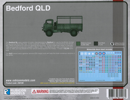 Rubikon Models 280107 British Bedford QLD 3-ton 4x4 Cargo Truck