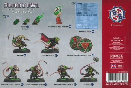 Blood Bowl Skaven Team /  The Skavenblight Scrambl drużyna Skawenów