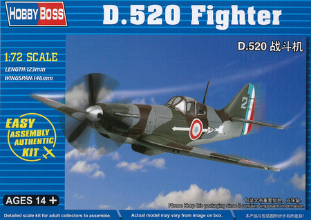 Hobby Boss 80237 D-520 French Fighter