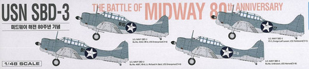 Model plastikowy do sklejenia i pomalowania Academy 12345 USN SBD-3 Battle of Midway