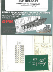 GPM Wręgi i detale do modelu kartonowego F6F Hellcat w skali 1:33