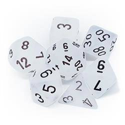 Kości zestaw RPG Chessex Frosted White