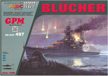 Model kartonowy GPM 497 Ciężki krążownik DKM Blucher
