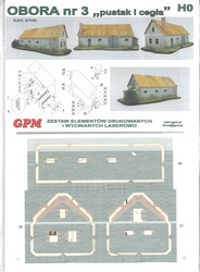 GPM 87H0 Obora nr 3 "pustak i cegła" model wycinany laserowo do sklejenia