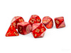 Kości zestaw RPG Chessex 22414 Scarab Scarlet / Gold Mega-hedral