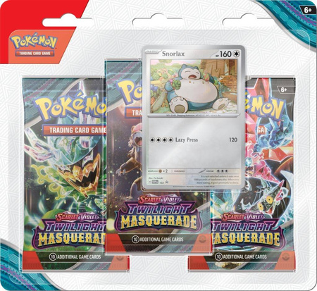 Pokemon TCG Scarlet & Violet 6 - Twilight Masquerade 3-Pack Blister Snorlax