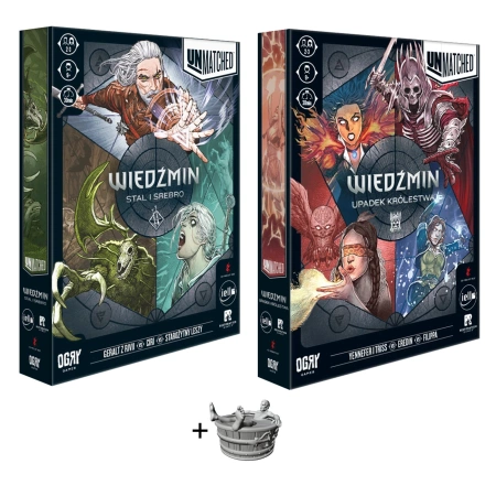 UNMATCHED Wiedźmin Zestaw Stal i Srebro + Upadek Królestwa  + Geralt w Balii